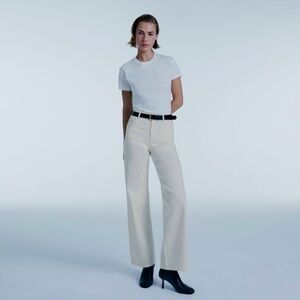 Classic Cream Straight Leg Jeans